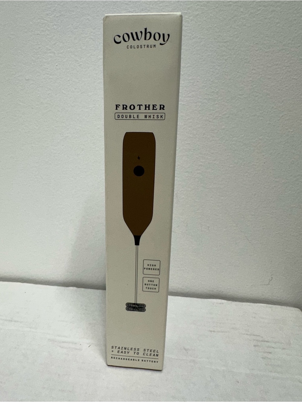 Cowboy Colostrum Frother Double Whisk Handheld Rechargeable Stainless Steel